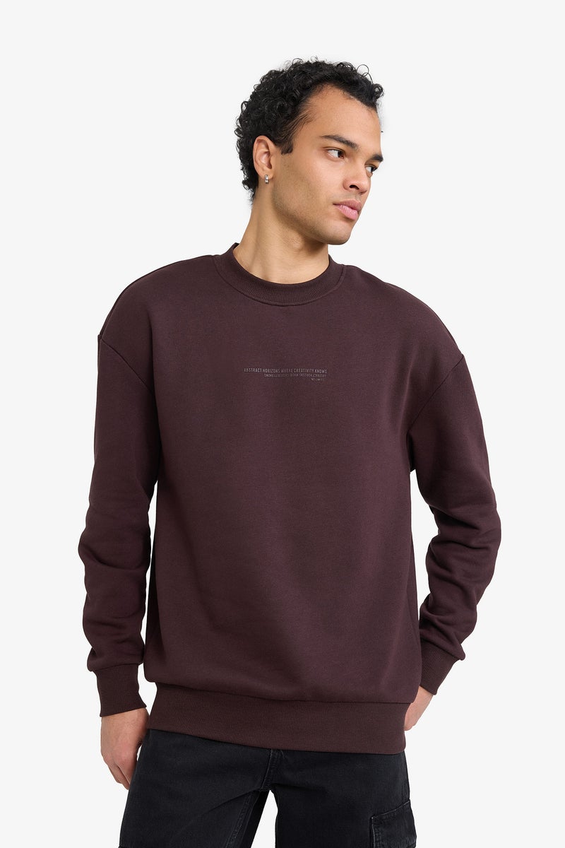 ديفاكتو سويت شيرت اوفر سايز برقبة مستديرة - Image 1